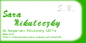 sara mikuleczky business card